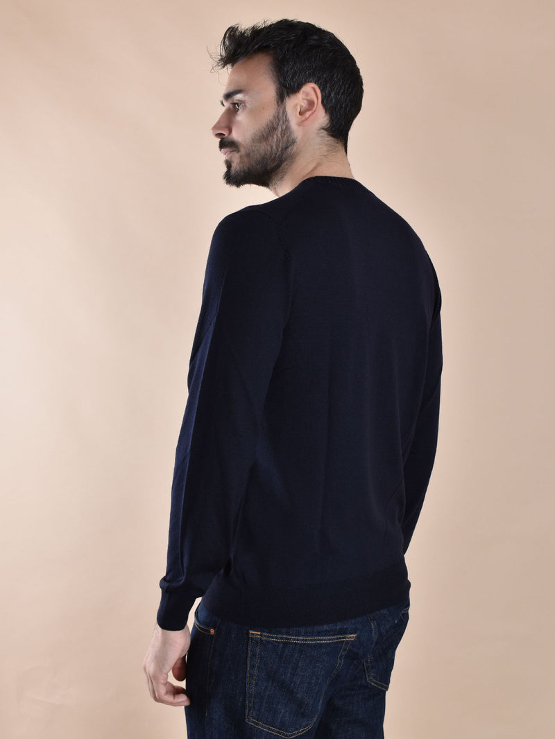 Maglia Gran Sasso girocollo Athleisure blu 