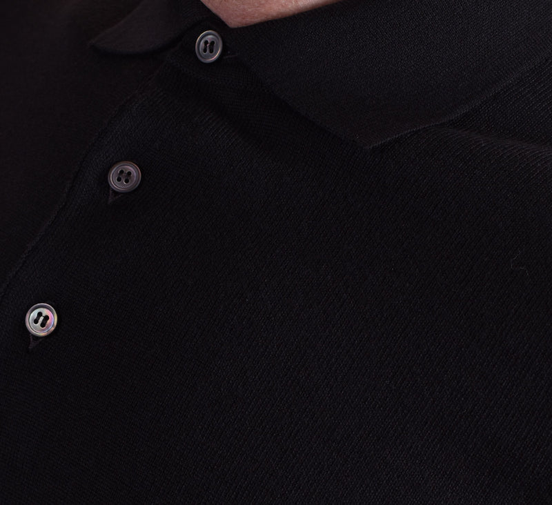Polo Gran Sasso maglia tennis merinos extrafine marrone 