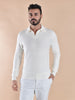 Polo Gran Sasso skipper merinos extrafine scollo V bianco
