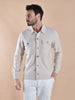 Cardigan Gran Sasso felted cashmere polo sabbia