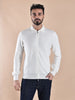 Polo Gran Sasso zip bianca merinos extrafine
