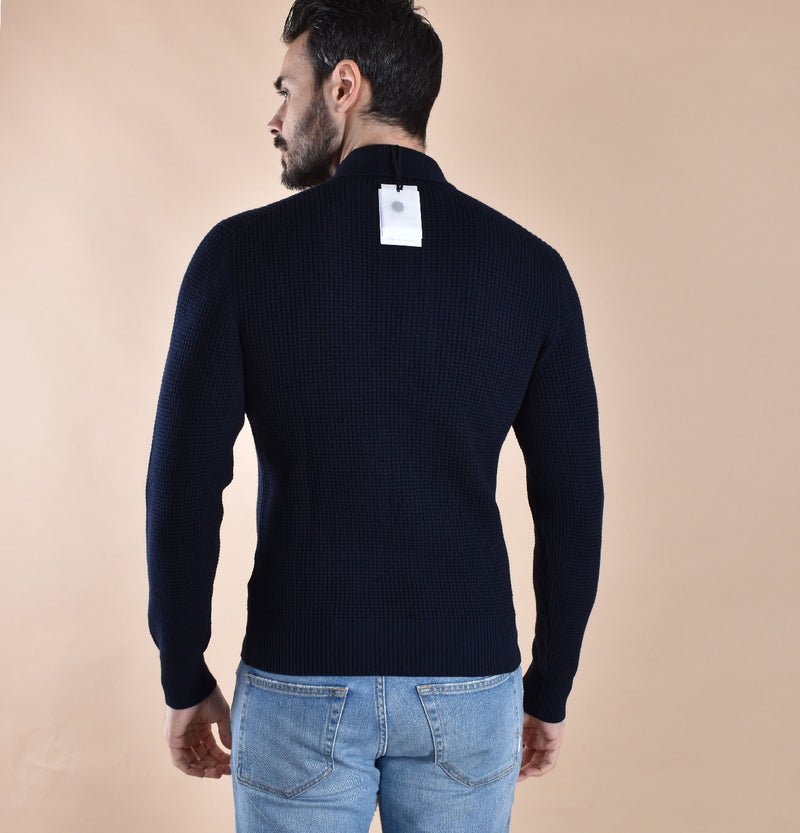 Polo Gran Sasso merinos extrafine blu 