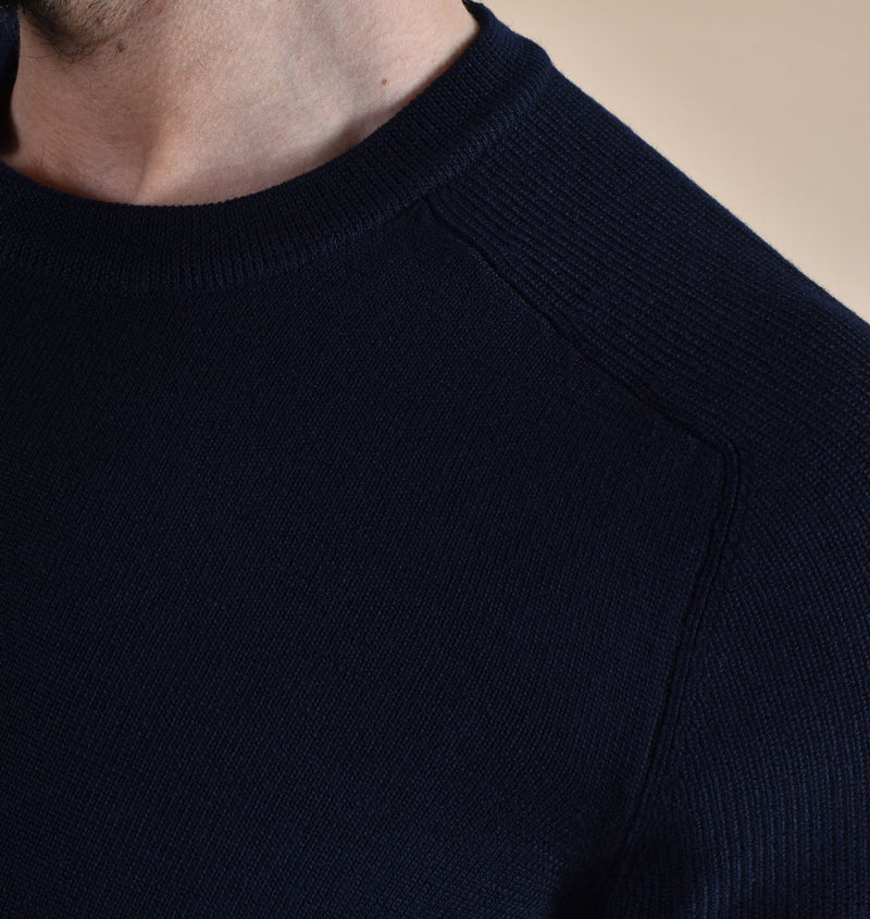 Maglia Gran Sasso Rain wool girocollo blu 