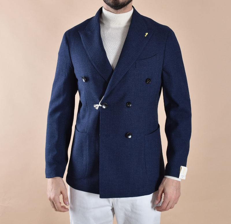 Giacca Guarinucci doppiopetto forio blu 