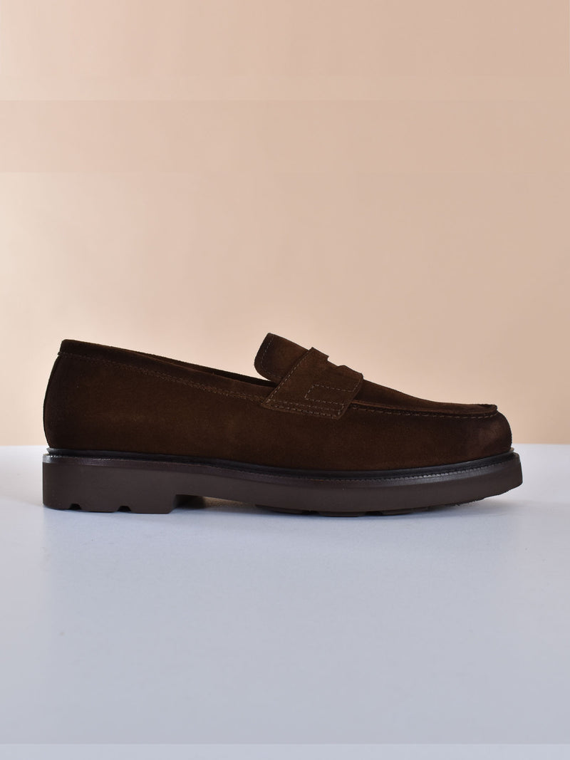 Scarpe Henderson mocassini suede marrone 