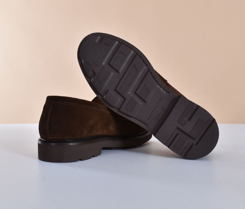 Scarpe Henderson mocassini suede marrone 