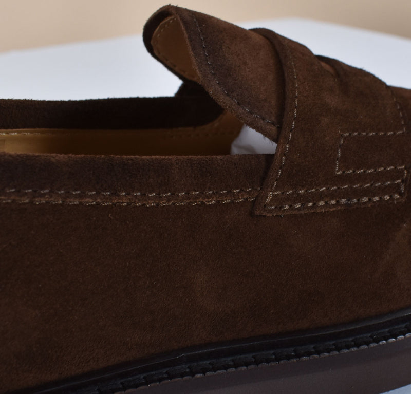 Scarpe Henderson mocassini suede marrone 
