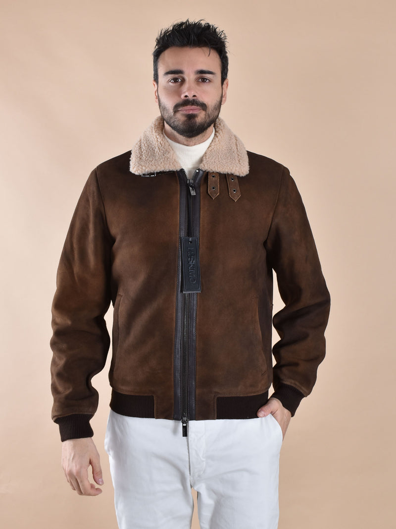 Giubbotto montone Hèskimo marrone 