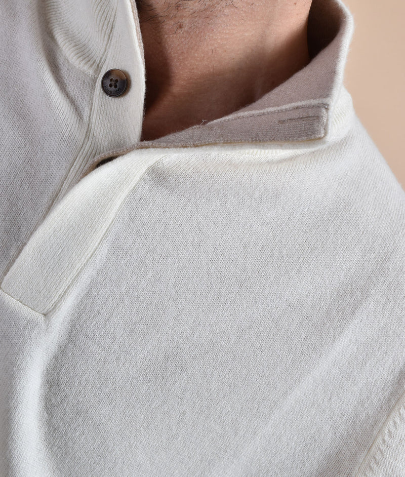 Maglia Mc2 Saint Barth collo alto merino cashmere 