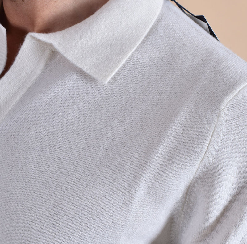 Polo Mc2 Saint Barth cashmere covent bianca 