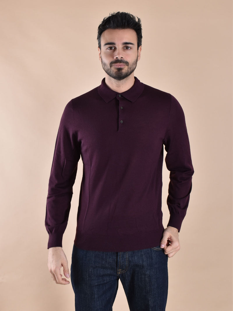 polo Mc2 Saint Barth alfie merino bordeaux 