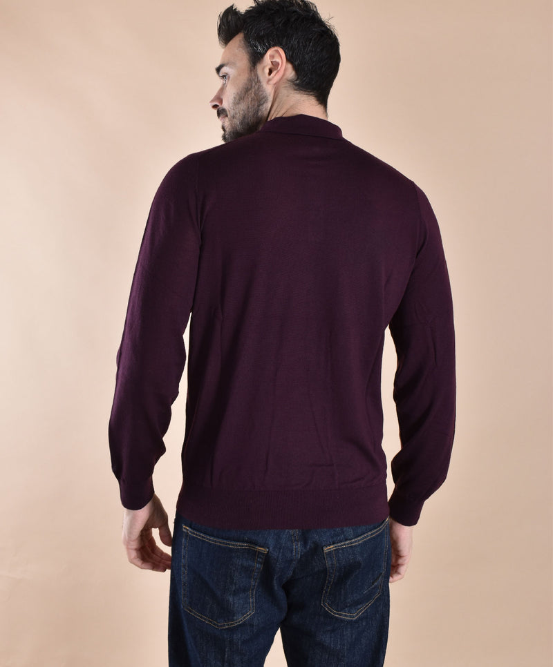 polo Mc2 Saint Barth alfie merino bordeaux 