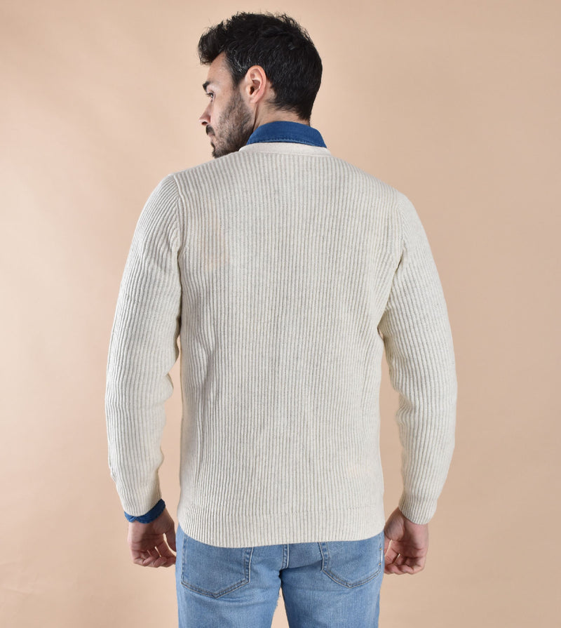 Cardigan Mc2 Saint Barth herrison rib wool 