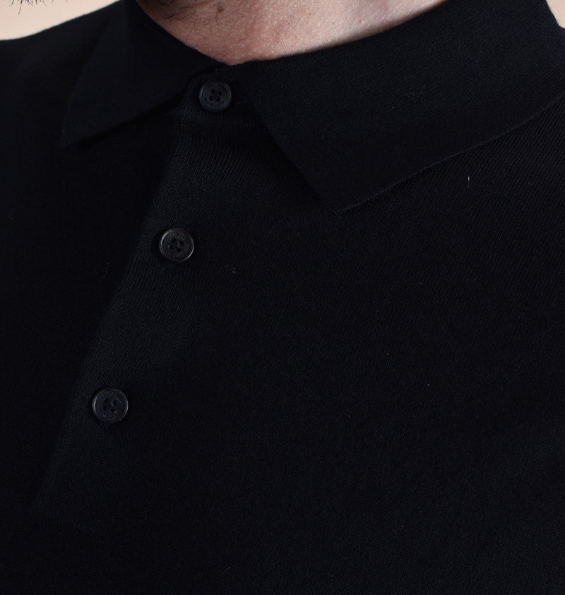 Polo Mc2 Saint Barth alfie merino nera<BR/> 