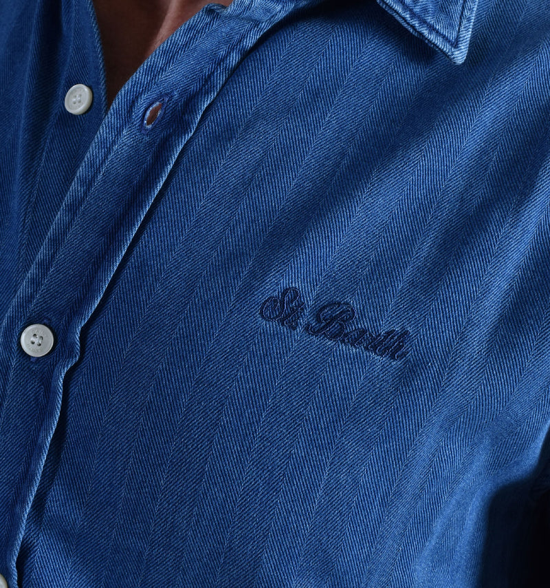 Camicia Mc2 Saint Barth denim blu 