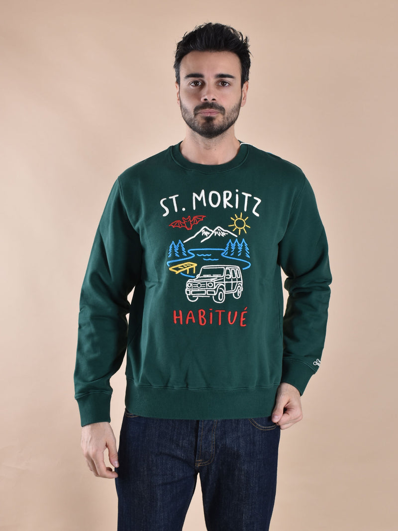 Felpa Mc2 Saint Barth verde st moritz 