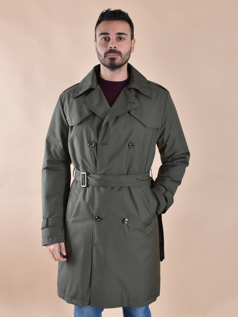 Cappotto trench Onthebund verde 