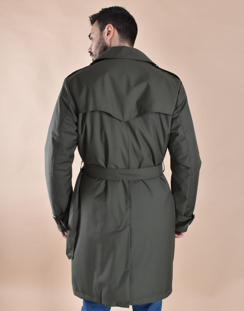 Cappotto trench Onthebund verde 