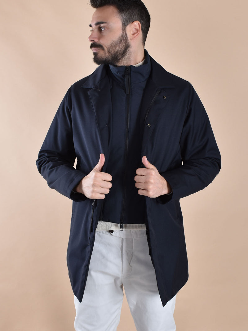 Cappotto People of Shibuya hokkaido blu scuro 