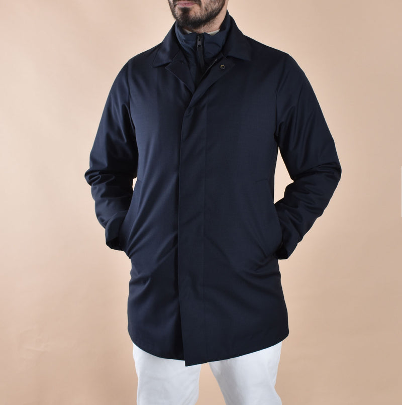 Cappotto People of Shibuya hokkaido blu scuro 