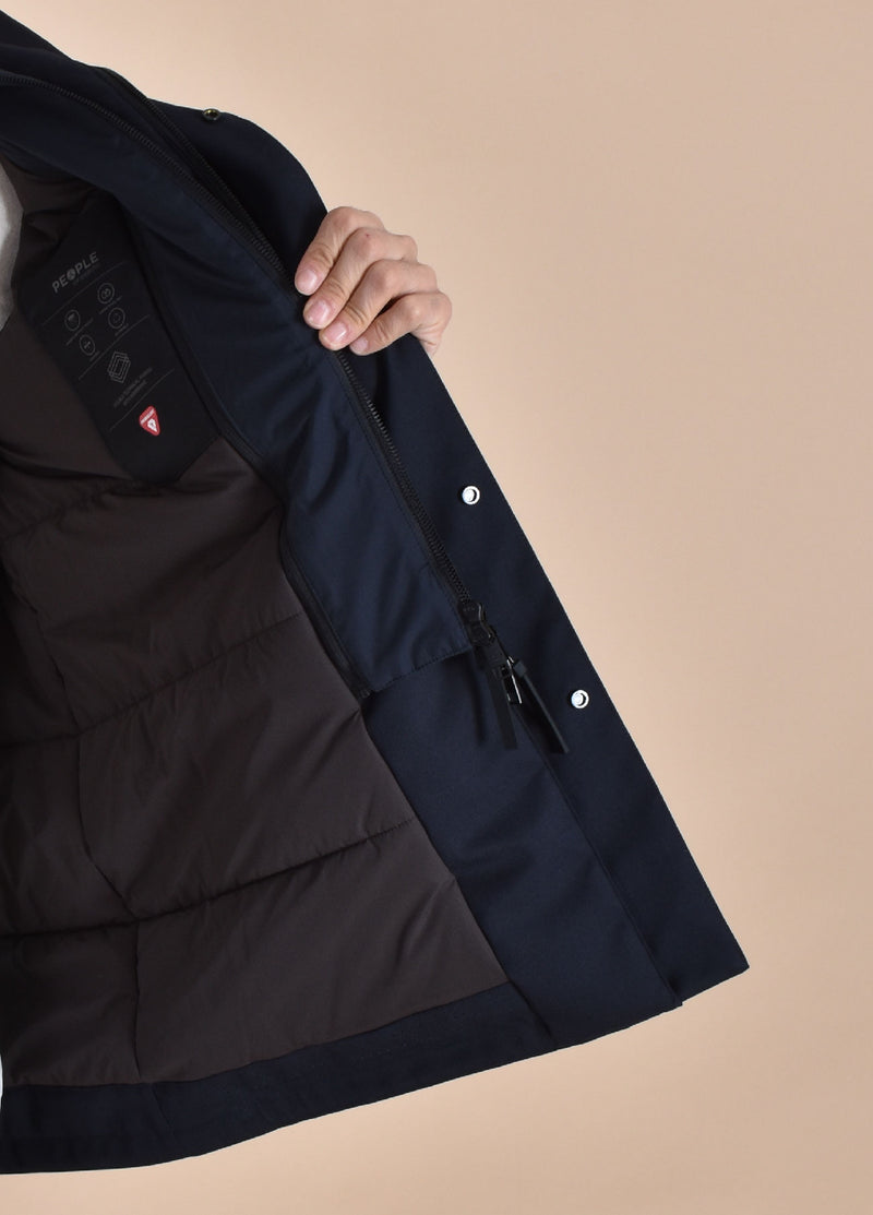 Cappotto People of Shibuya hokkaido blu scuro 