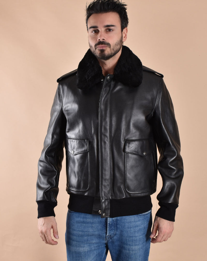 Giubbotto bomber Schott made u.s.a. pelle 
