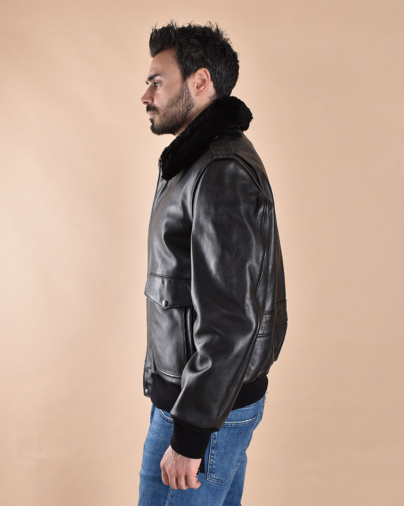 Giubbotto bomber Schott made u.s.a. pelle 