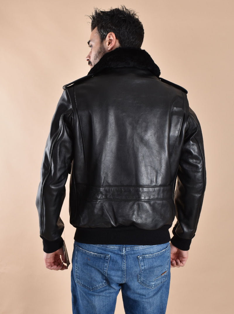 Giubbotto bomber Schott made u.s.a. pelle 
