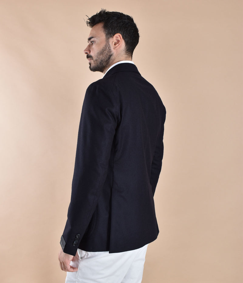 Giacca doppiopetto Tagliatore lana super 110's blu 