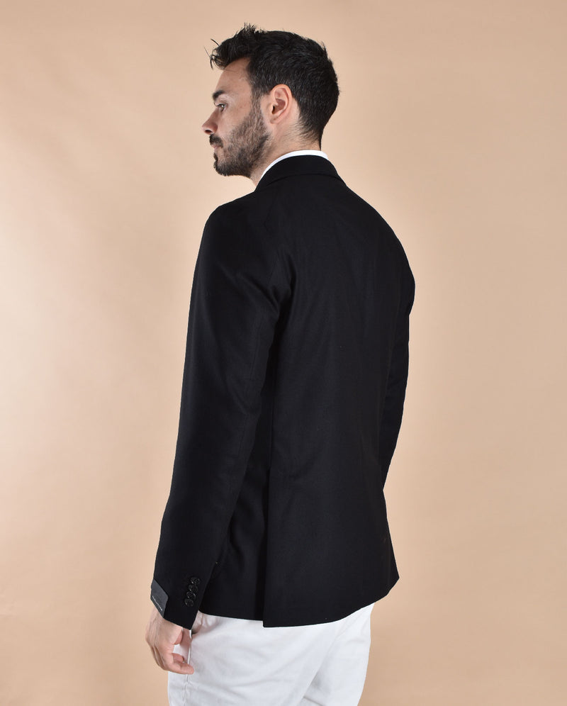 Giacca doppiopetto Tagliatore lana super 110's nero 