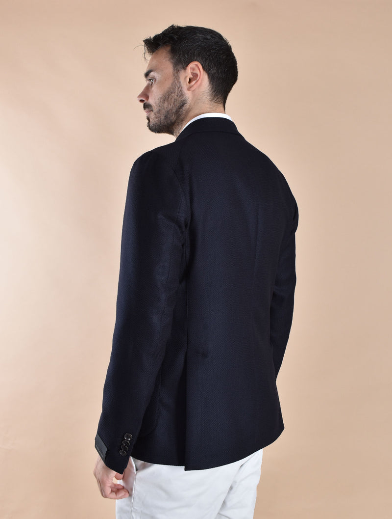 Giacca Tagliatore doppiopetto blu lana vergine super 100 