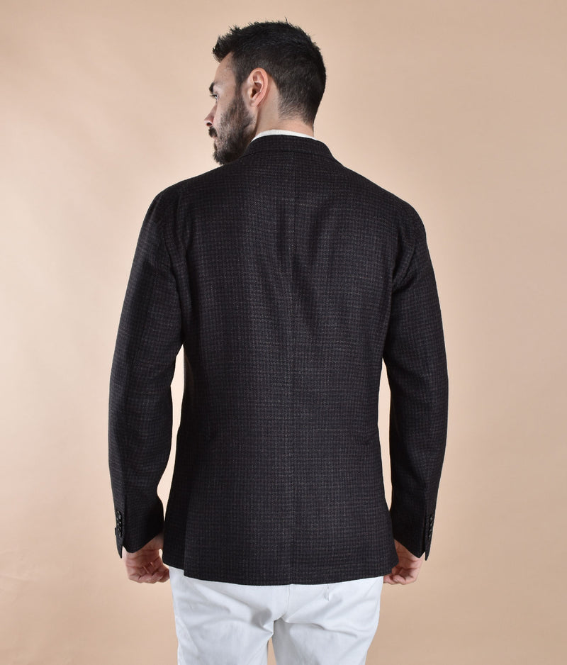 Giacca Tagliatore pied de poule marrone 