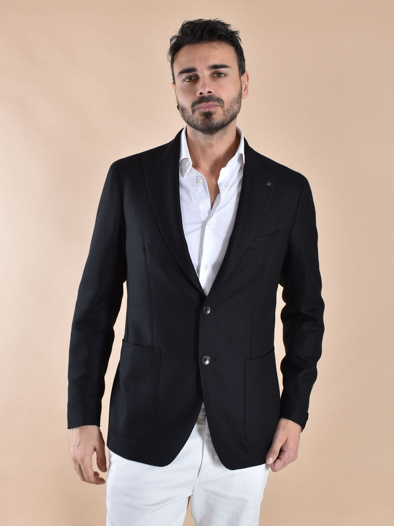 Giacca Tagliatore nera lana vergine supper 100's 