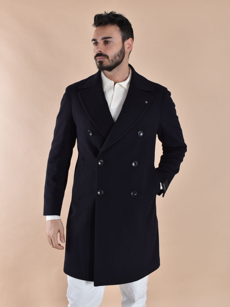 Cappotto Tagliatore doppiopetto Arden blu 