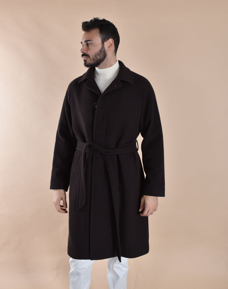 Cappotto Tagliatore Salomon marrone cintura 