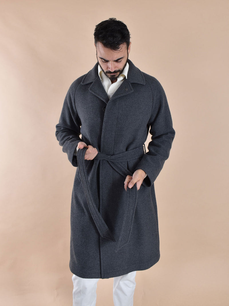 Cappotto Tagliatore Salomon grigio cintura 