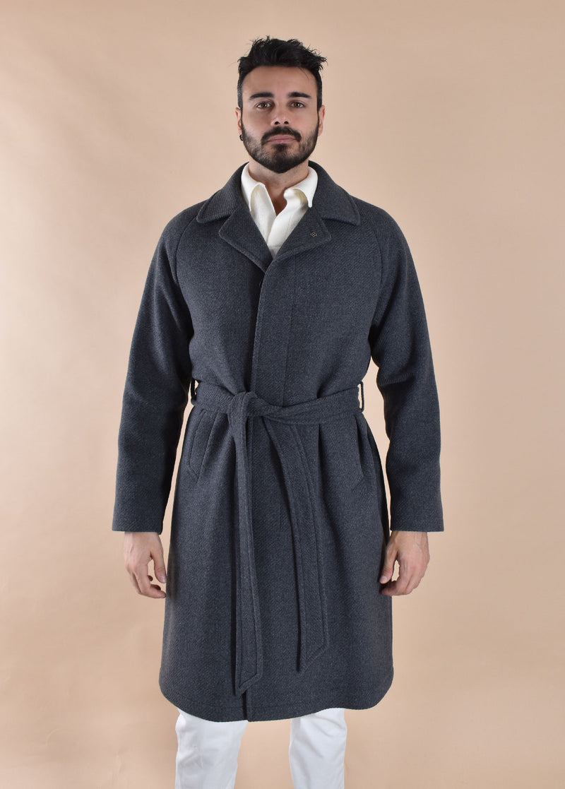 Cappotto Tagliatore Salomon grigio cintura 