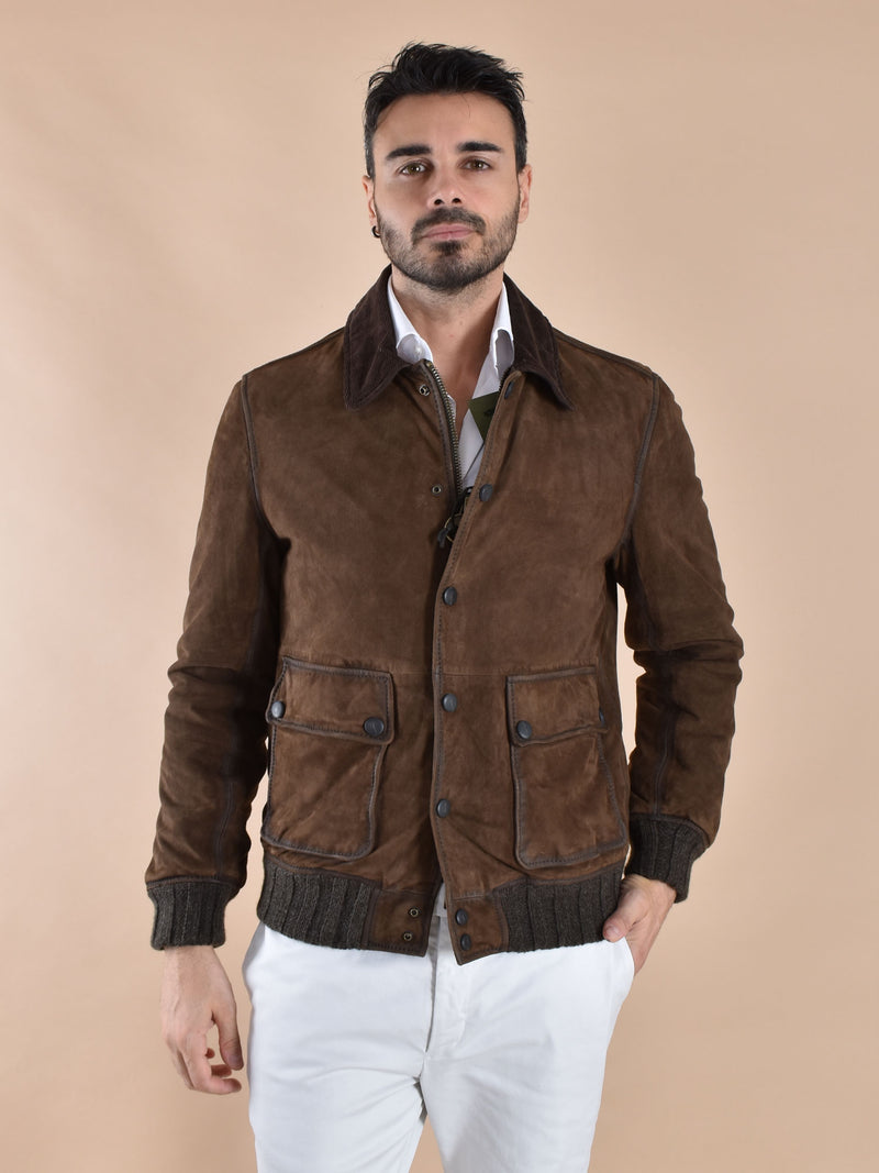 Giubbotto Jack Leathers Ottaviano marrone 
