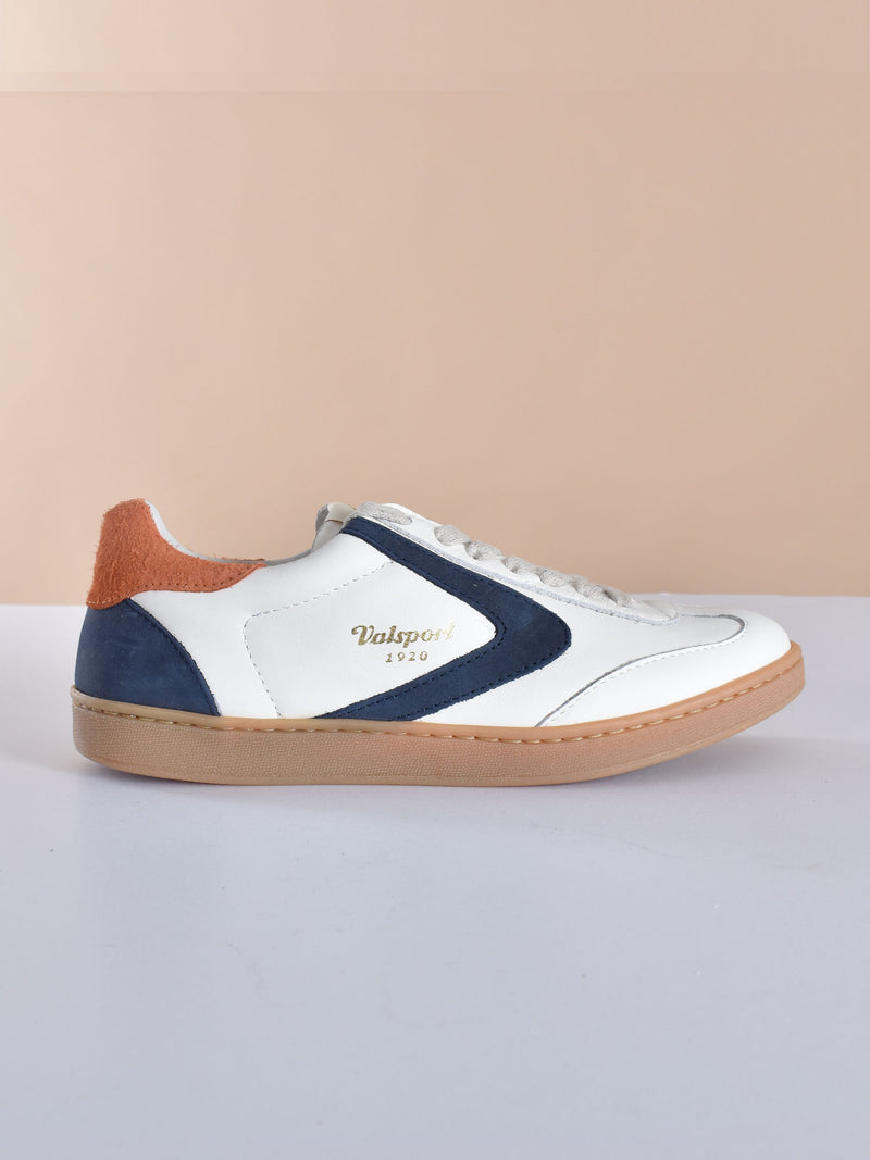Sneakers Valsport Olimpia suede bianco blu 
