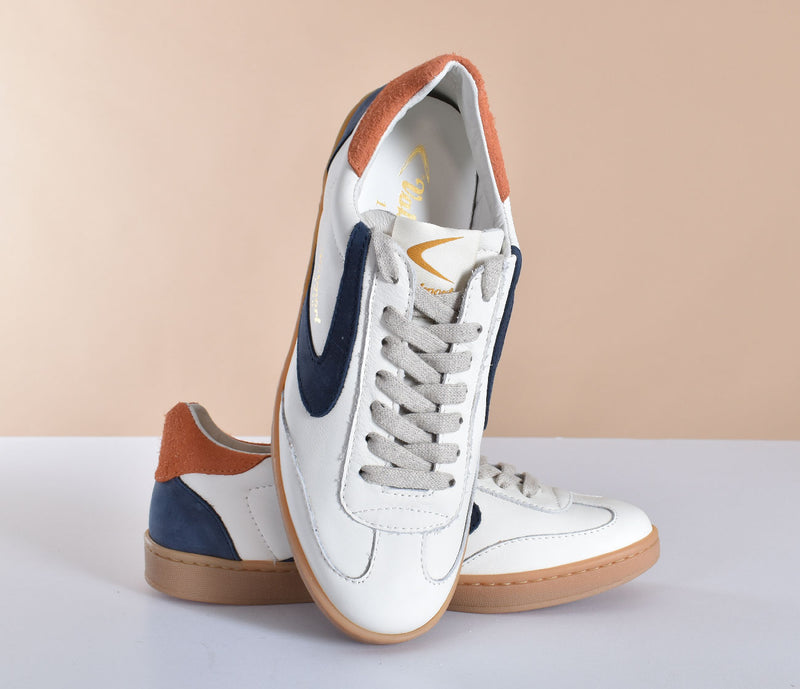 Sneakers Valsport Olimpia suede bianco blu 