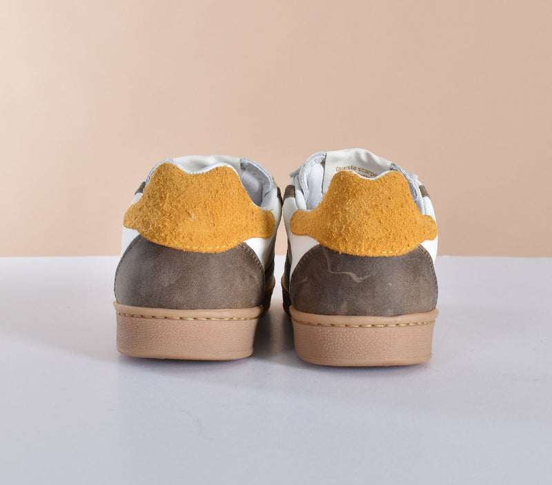 Sneakers Valsport Olimpia suede bianco marrone 