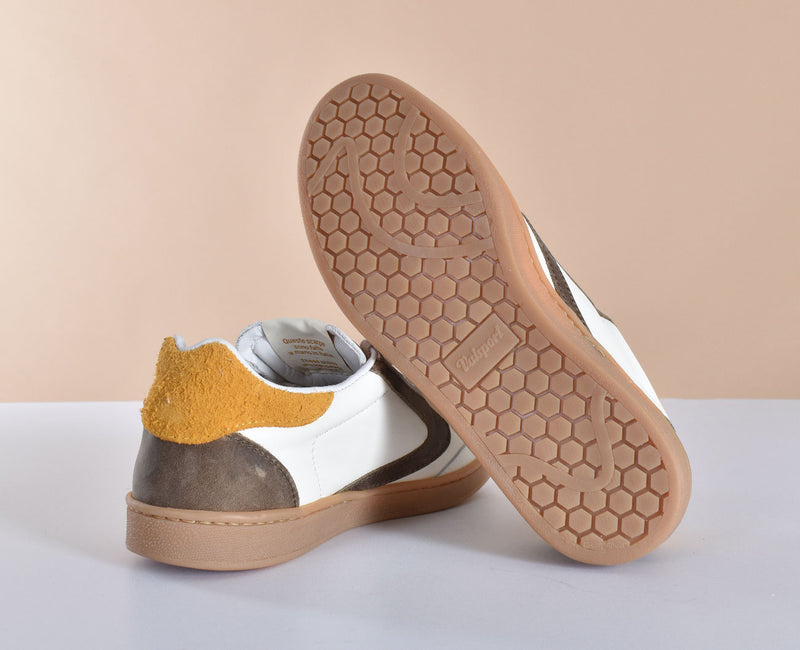 Sneakers Valsport Olimpia suede bianco marrone 