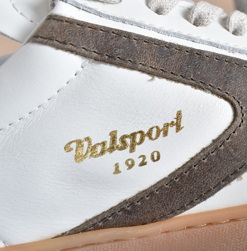 Sneakers Valsport Olimpia suede bianco marrone 