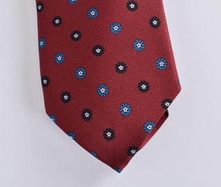 Cravatta Fefe seta bordeaux fiori VARIE4 FEFE