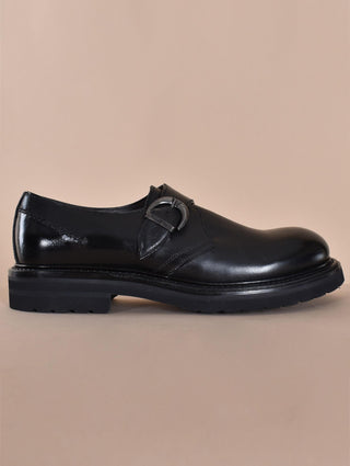 Scarpe Claudio Marini fibbia pelle nero 835001 CLAUDIO MARINI