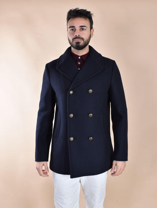 Cappotto Circolo 1901 doppiopetto blu peacoat wool CN5096038 CIRCOLO 1901