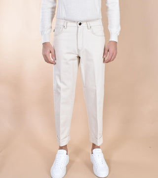 Pantalone jeans Berwich chiaia bianco risvolti KK10000 BERWICH