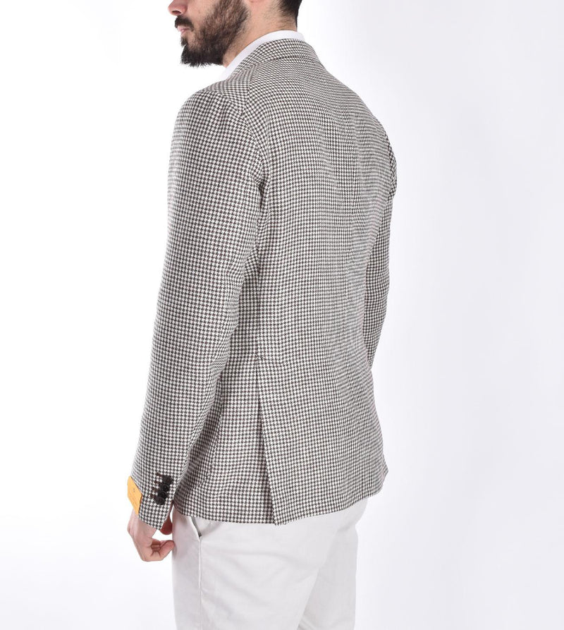 Giacca Tagliatore pied de poule marrone 