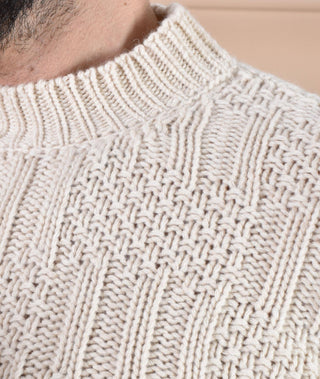 Maglia Rakkì collo cratere bianco avorio Tim Buckley TIMMY01 Rakkì