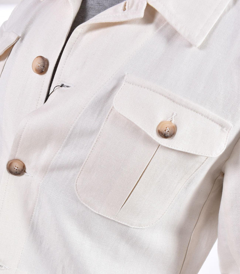 Abito Gran Sasso sahariana lino sabbia 